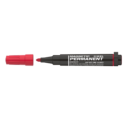 Permanentní popisovač ICO Magnetic 11 XXL, červený, 1-3 mm